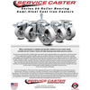 Service Caster 5 Inch Semi Steel Wheel Swivel Bolt Hole Caster Set with Brake SCC-BH20S515-SSR-TLB-4